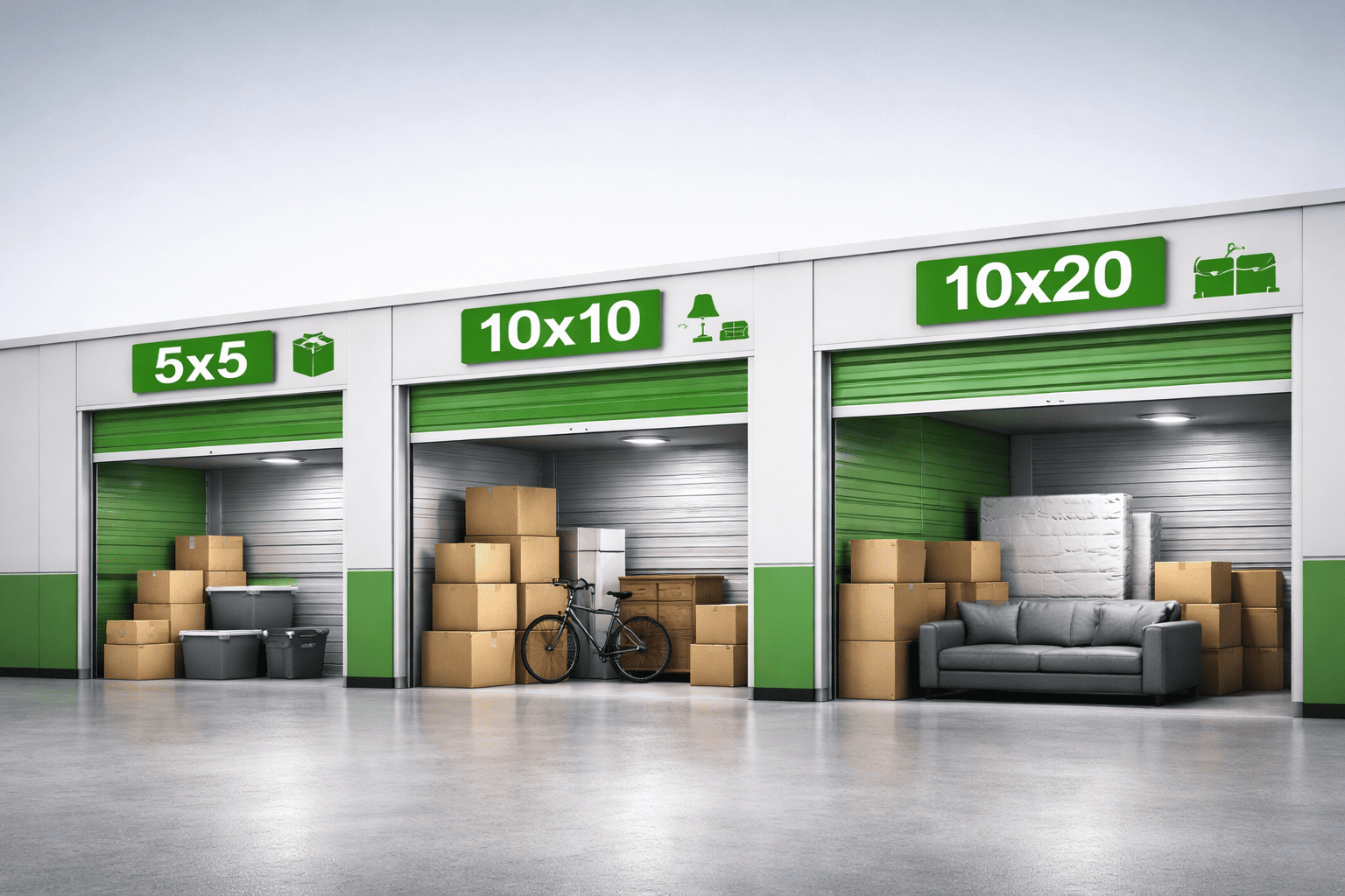 Storage Unit Sizes Guide: Small to Large Storage Spaces Explained